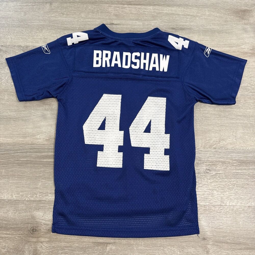 Ahmad Bradshaw Jersey New York Giants 44 Reebok NFL Youth Blue Small 8 On Field